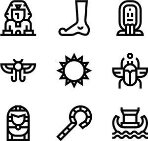 Traveland Adventure Icons Set PNG