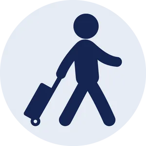 Travelerwith Suitcase Icon PNG image