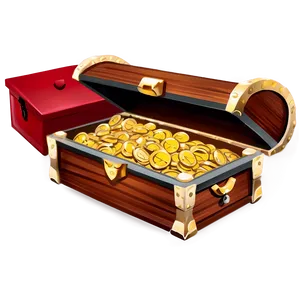 Treasure Chest Full Of Gold PNG Lue16 PNG