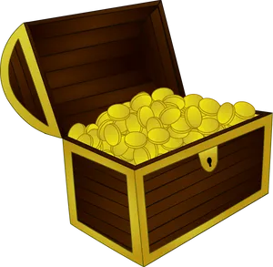 Treasure Chest Fullof Gold Coins PNG image