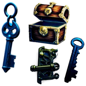 Treasure Chest Keys PNG Kvw