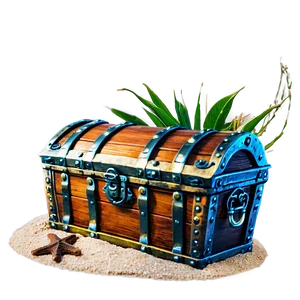 Treasure Chest On Beach Png 05252024 PNG image