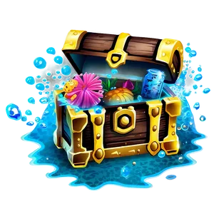 Treasure Chest Under Water Png 90 PNG image