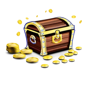 Treasure Chest With Coins Png 24 PNG image