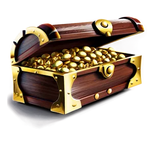 Treasure Chest With Gold Png 48 PNG image