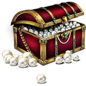 Treasure Chest With Pearls Png 98 PNG image