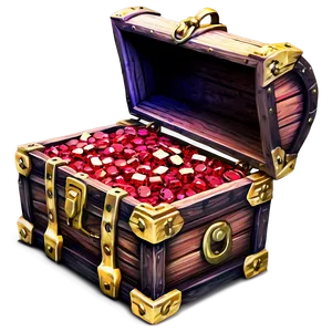 Treasure Chest With Rubies Png Dip55 PNG image