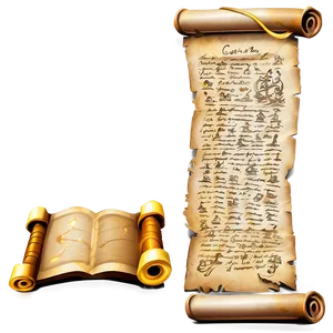 Treasure Map Scroll PNG Rop PNG
