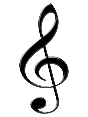 Treble Clef Artistic Design PNG image