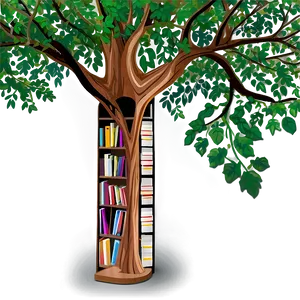 Tree Bookshelf PNG Wit31 PNG