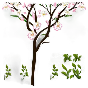 Tree Branches With Flowers PNG 83
