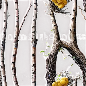 Tree Branches With Nests PNG 19 PNG