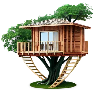 Tree House Balcony PNG 06282024