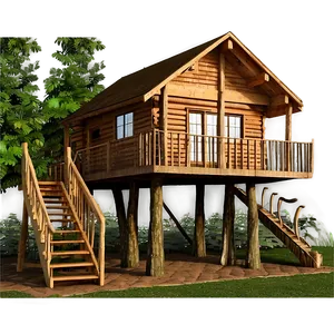 Tree House Cabin PNG 70