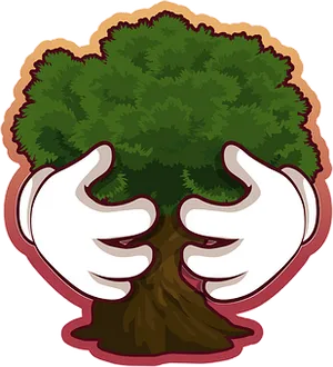 Tree Hugging Cartoon