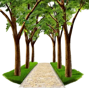Tree Line Pathway PNG 06292024 PNG