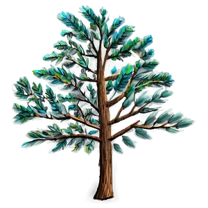 Tree Line Sketch PNG 48 PNG