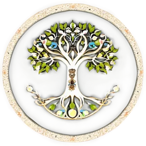Tree Of Life In Circular Frame PNG 06122024