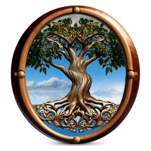 Tree Of Life In Circular Frame Png 39 PNG image