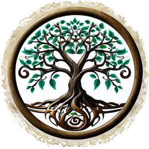 Tree Of Life In Circular Frame PNG Jth78 PNG