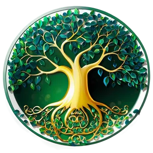 Tree Of Life In Eco Green Style PNG Kvd62 PNG