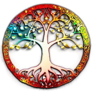 Tree Of Life In Fiery Colors PNG 84 PNG