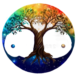 Tree Of Life In Galaxy Theme PNG Stg57 PNG