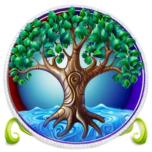 Tree Of Life In Ocean Theme PNG 7