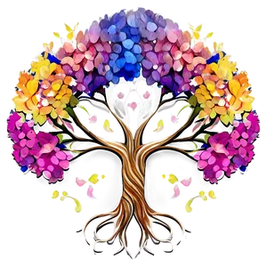 Tree Of Life In Vibrant Watercolor PNG 06122024