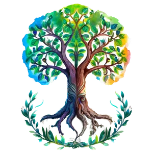 Tree Of Life In Vibrant Watercolor Png 61 PNG image