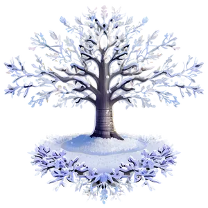 Tree Of Life In Winter Snow PNG Loo29 PNG