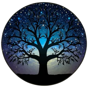 Tree Of Life Night Sky Background PNG 16 PNG