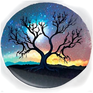 Tree Of Life Night Sky Background Png Bxp30 PNG image