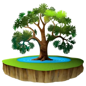 Tree Of Life On Island Silhouette PNG Kgd74 PNG