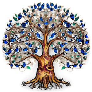 Tree Of Life With Birds PNG 59