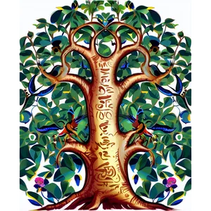 Tree Of Life With Birds PNG Gjt