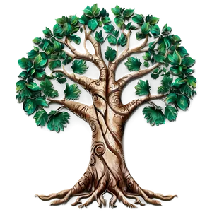 Tree Of Life With Detailed Bark Texture PNG Vff48 PNG