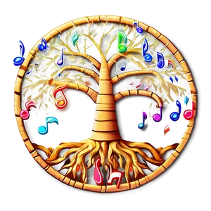 Tree Of Life With Musical Notes PNG 39