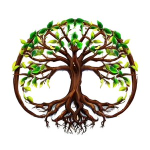 Tree Of Life With Roots Visible PNG Cww