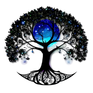 Tree Of Life With Stars And Moon Png 94 PNG image