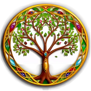 Tree Of Life With Tribal Marks PNG Ili