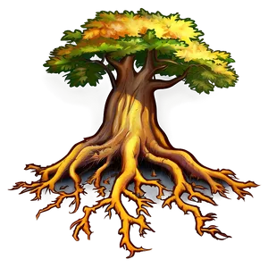Tree Roots In Autumn PNG 06262024