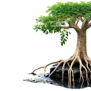 Tree Roots Over Rocks PNG Fkl
