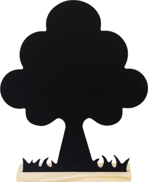 Tree Shaped Blackboard Standee PNG