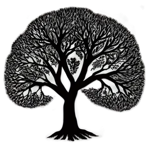 Tree Silhouette At Night PNG 92 PNG