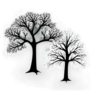 Tree Silhouette Black And White Png 06282024 PNG image