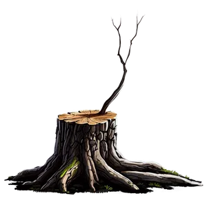 Tree Stump And Log PNG 06132024