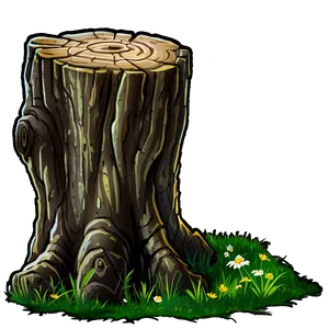 Tree Stump In Meadow PNG Egh76 PNG