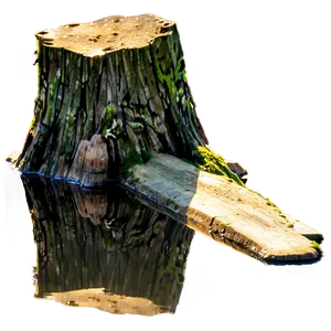 Tree Stump Reflection PNG 06132024