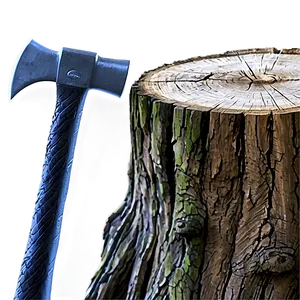 Tree Stump With Axe Png Lrp64 PNG image